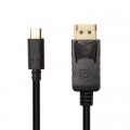 PowerPlant Перехідник USB Type-C 3.1 Thunderbolt 3 (M) to DisplayPort (M), 4K 3.0m PowerPlant (CA912544)