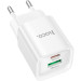 HOCO Зарядний пристрій HOCO C147A Charm 1xUSB-C PD20W + 1xUSB QC3.0 White (6942007630276)
