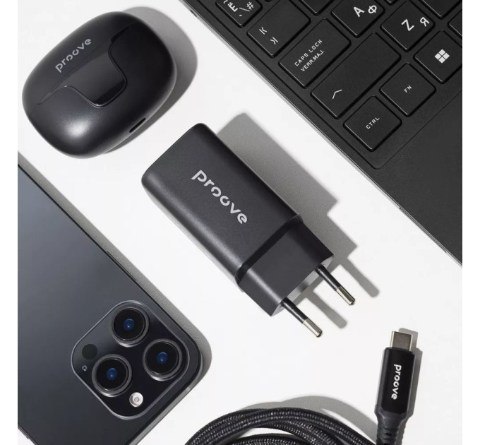 Мережевий зарядний пристрій Proove Pocket GaN 65W Black (WCPG65121201)