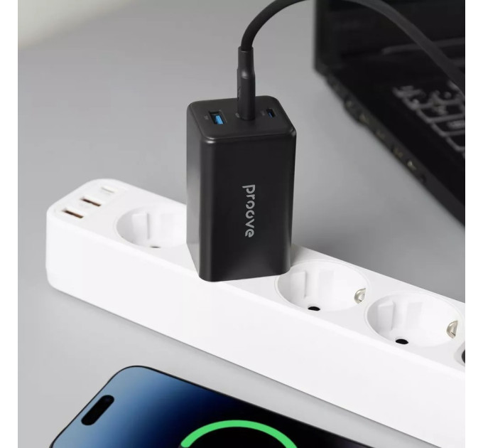 Мережевий зарядний пристрій Proove Pocket GaN 65W Black (WCPG65121201)