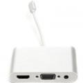 PowerPlant Перехідник Lightning (M) to HDMI, VGA, 3.5mм (F) PowerPlant (CA911929)