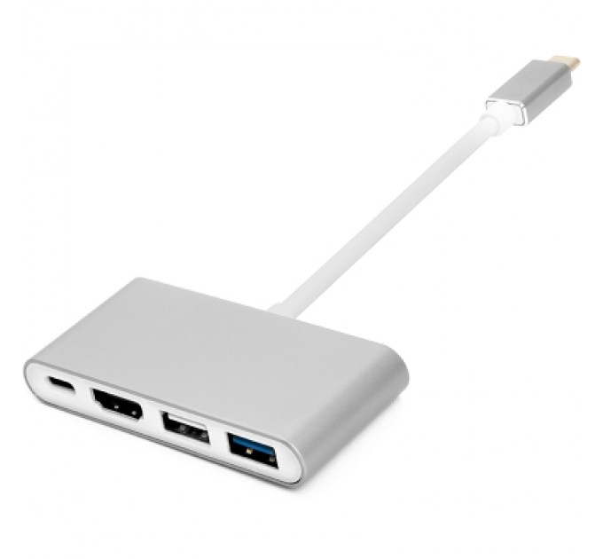 PowerPlant Перехідник Type-C (M) to 4*USB 2.0/3.0, HDMI, Type-C (F) PowerPlant (CA911707)