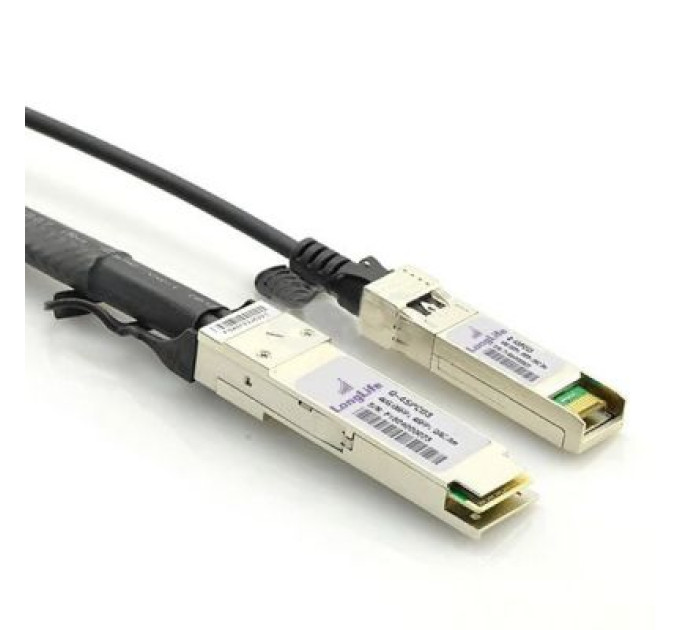Alistar Оптичний патчкорд Alistar QSFP to 4*SFP+ 40G Directly-attached Copper Cable 3M (DAC-QSFP-4SFP+-3M)