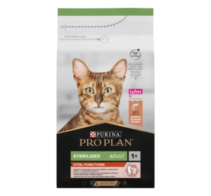 Purina Pro Plan Сухий корм для кішок Purina Pro Plan Sterilised Adult 1+ з лососем 1.5 кг (7613036517362)