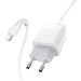 HOCO Зарядний пристрій HOCO C72Q Glorious USB QC3.0 + cable USB to Micro 5P 18W White (6931474732538)