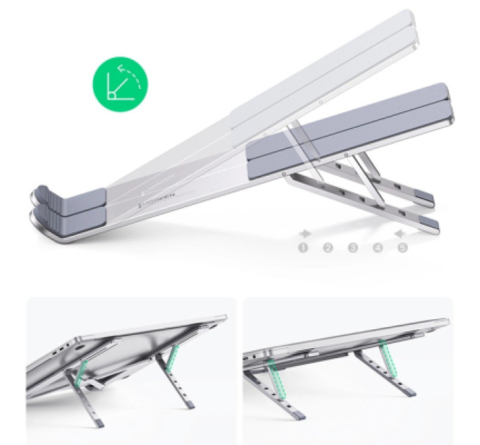 Ugreen Підставка до ноутбука Ugreen LP451 Foldable Holder for Laptop Silver (40289)