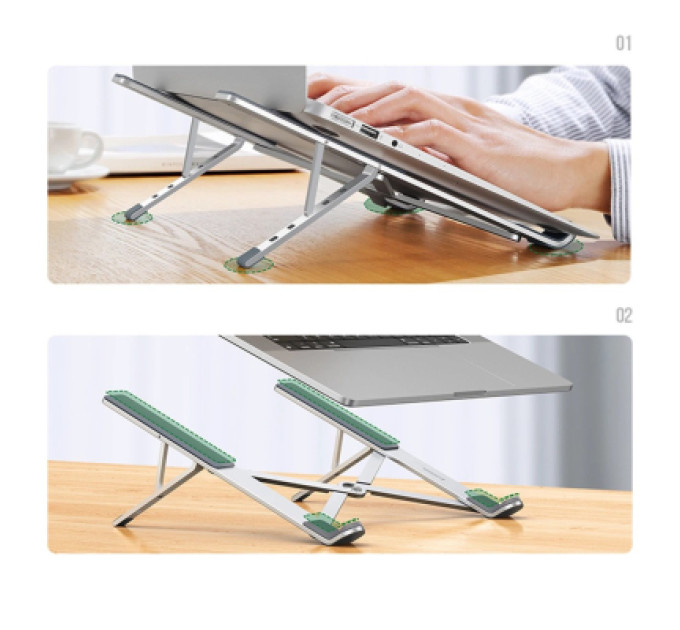 Ugreen Підставка до ноутбука Ugreen LP451 Foldable Holder for Laptop Silver (40289)