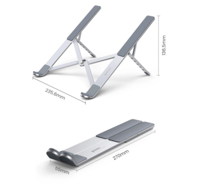 Ugreen Підставка до ноутбука Ugreen LP451 Foldable Holder for Laptop Silver (40289)