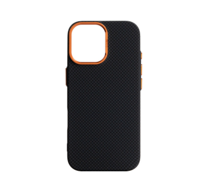 Armorstandart Чохол до мобільного телефона Armorstandart LikeCarbon2 SE MagCase Apple iPhone 17 Kevlar Black Orange (ARM89163)