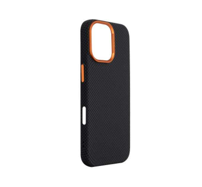 Armorstandart Чохол до мобільного телефона Armorstandart LikeCarbon2 SE MagCase Apple iPhone 17 Kevlar Black Orange (ARM89163)