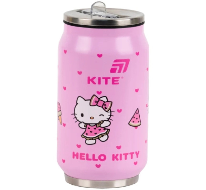 Kite Поїльник-непроливайка Kite Hello Kitty термочашка з трубочкою, 350 мл (HK25-1263)