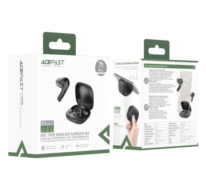 Acefast Навушники Acefast W4 Black (6974316285014)