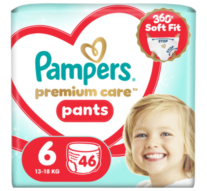 Pampers Підгузки Pampers Premium Care Pants Розмір 6 (13-18 кг) 46 шт (8006530320054)