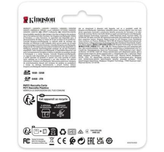 Kingston Карта пам'яті Kingston 1TB SDXC class 10 UHS-II U3 Canvas React Plus (SDR2V6/1TB)