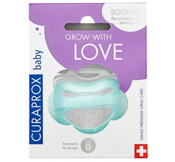 Curaprox Пустушка Curaprox для дітей віком від 0 до 7 місяців Бірюзова (Babysoother turquoise s0)