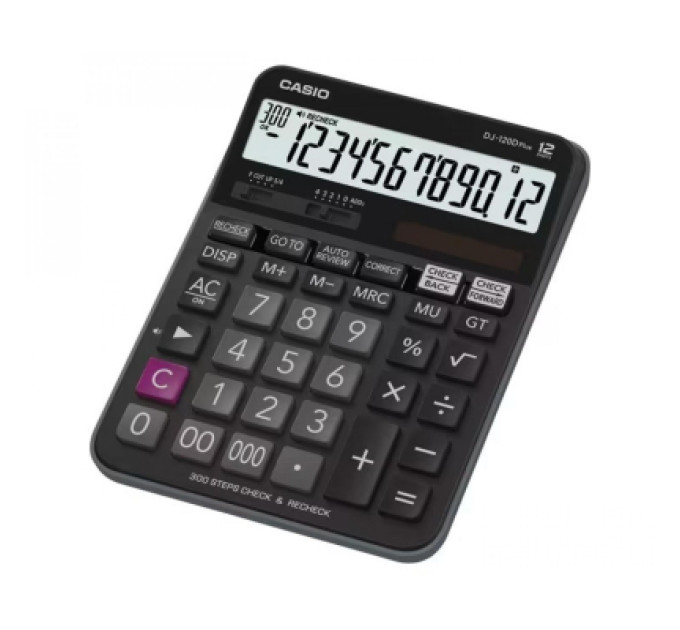 Casio Калькулятор Casio DJ-120DPLUS, чорний (CALC-CAS-DJ-120DPLUS)