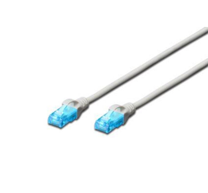 Assmann Патч-корд 10м, UTP, cat.5e, AWG 26/7, CCA, PVC, grey Digitus (DK-1512-100)
