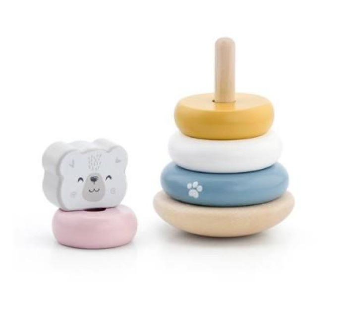 Viga Toys Розвиваюча іграшка Viga Toys Пірамідка PolarB Білий ведмідь (44005)