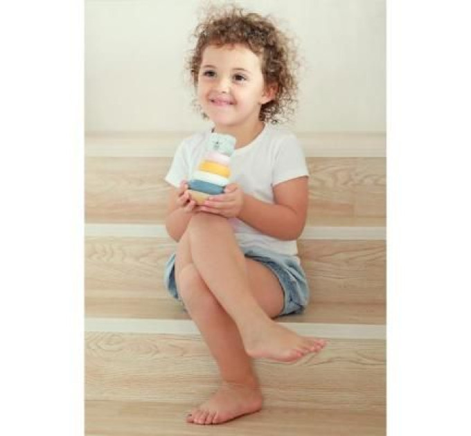 Viga Toys Розвиваюча іграшка Viga Toys Пірамідка PolarB Білий ведмідь (44005)