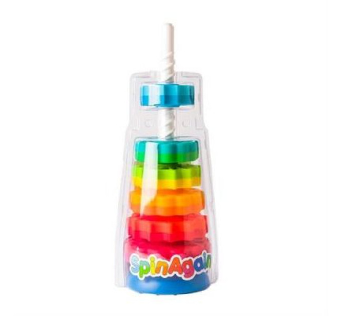 Fat Brain Toys Розвиваюча іграшка Fat Brain Toys Пірамідка гвинтова тактильна SpinAgain (F110ML)