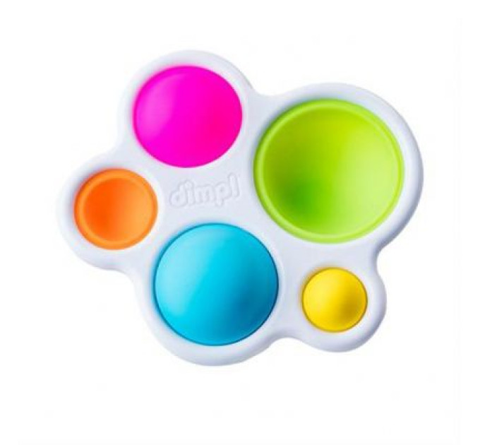 Fat Brain Toys Брязкальце Fat Brain Toys прорізувач і тактильна іграшка Натисни кулю dimpl (F192ML)