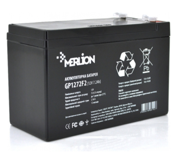 Merlion Батарея до ДБЖ Merlion 12V-7.2Ah black (GP1272F2B)