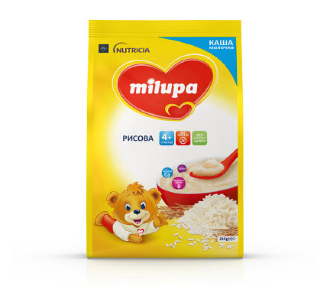 Milupa Дитяча каша Milupa Рисова молочна 210г (5900852931178)