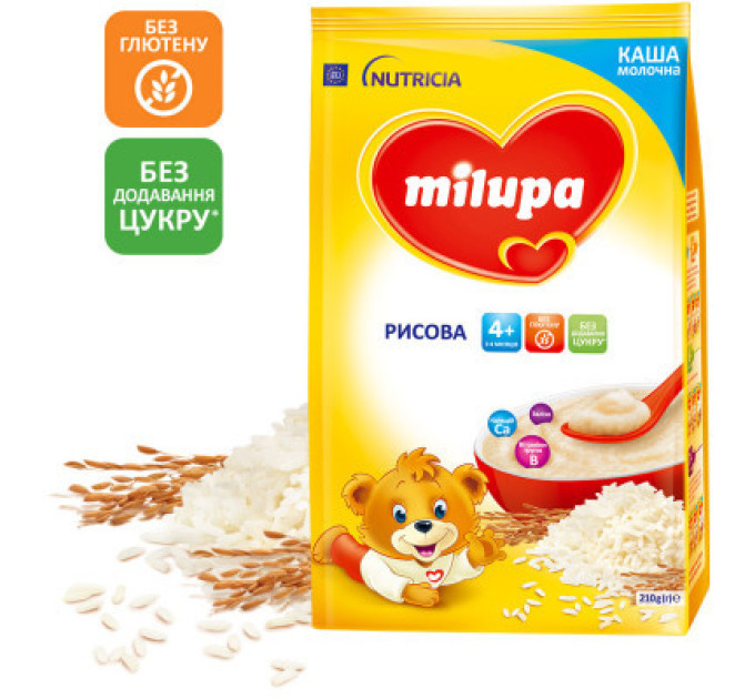 Milupa Дитяча каша Milupa Рисова молочна 210г (5900852931178)