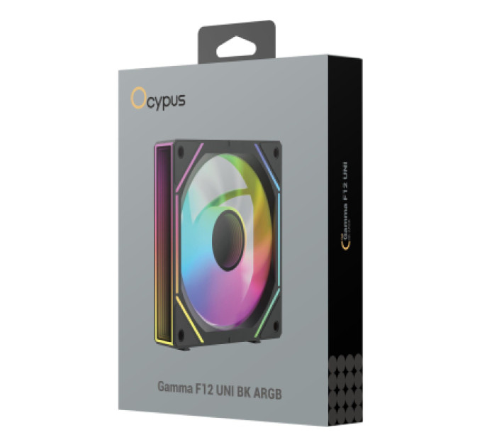 OCYPUS Кулер до корпусу OCYPUS GAMMA F12 UNI ARGB чорний (GAMMA-F12-BK1AM01U-GL)