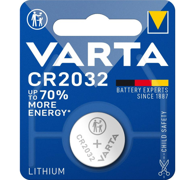 Varta Батарейка  VARTA CR 2032 (06032101401)  BLI 1 LITHIUM 1шт.