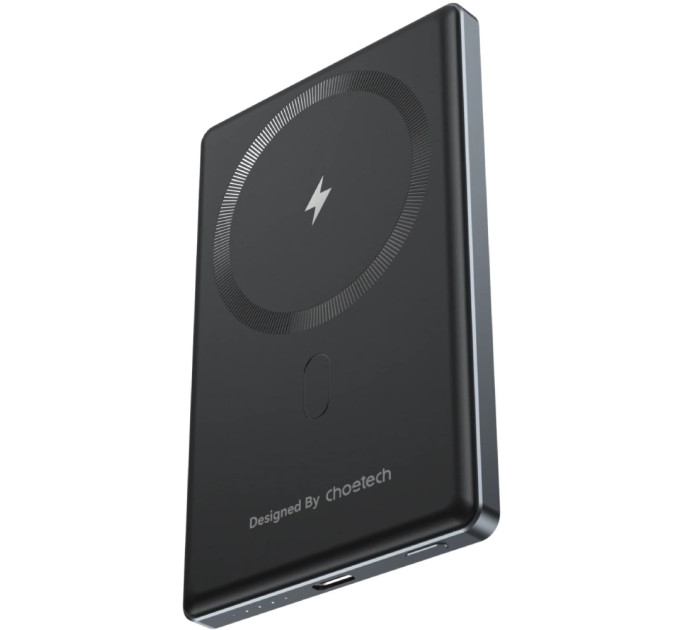 Choetech Батарея універсальна Choetech Magnetic Wireless 5000mAh, 20W, PD, Qi-15W, Black (B738-CCBK)