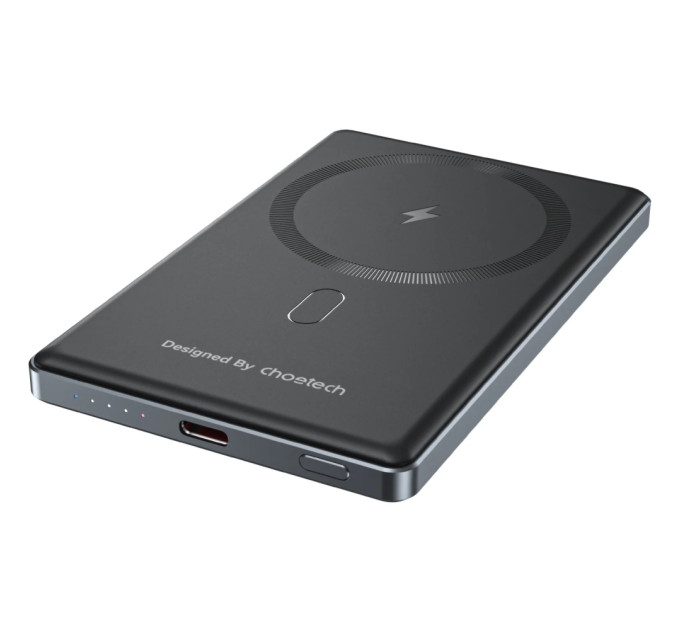 Choetech Батарея універсальна Choetech Magnetic Wireless 5000mAh, 20W, PD, Qi-15W, Black (B738-CCBK)
