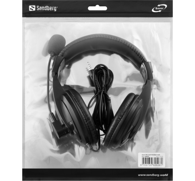Sandberg Навушники Sandberg Saver MiniJack Headset Large Black (325-28)