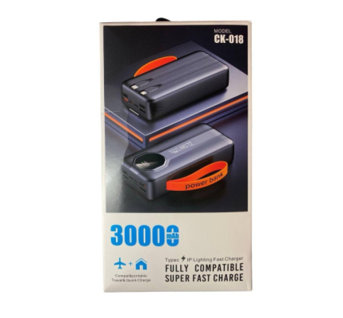 XoKo Батарея універсальна XoKo 30000mAh, 22,5W, PD, QC, black (WK-CK-018)