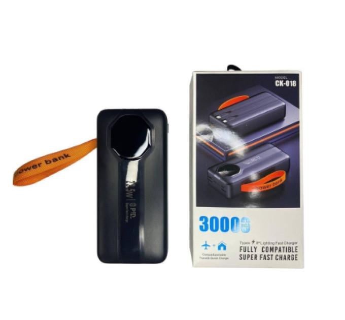 XoKo Батарея універсальна XoKo 30000mAh, 22,5W, PD, QC, black (WK-CK-018)