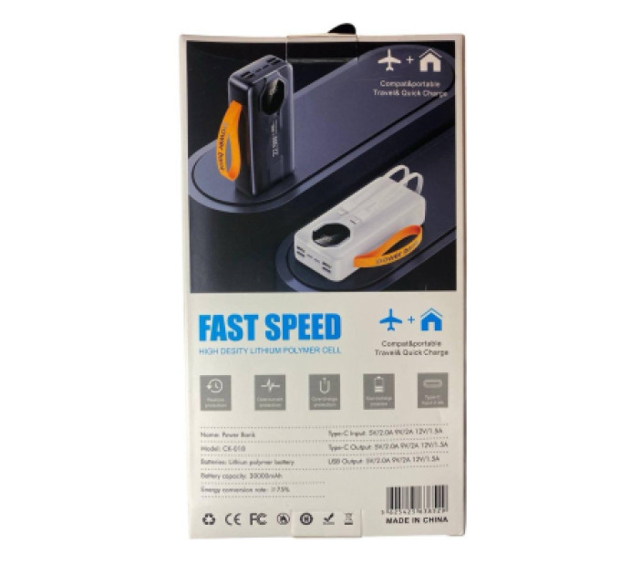 XoKo Батарея універсальна XoKo 30000mAh, 22,5W, PD, QC, black (WK-CK-018)