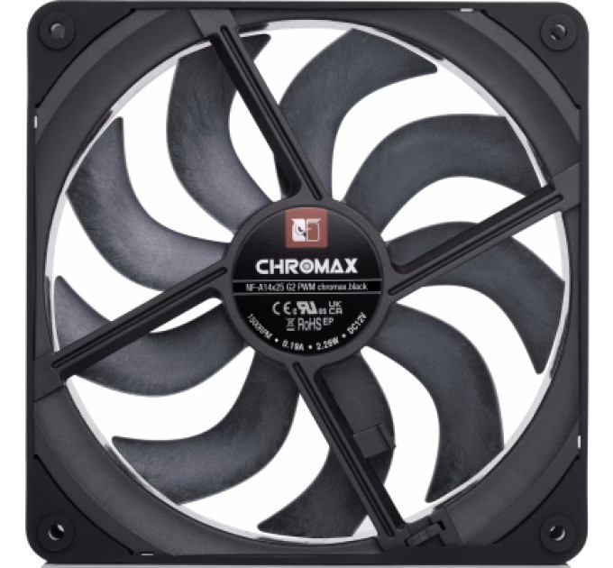 Noctua Кулер до корпусу Noctua NF-A14x25 G2 PWM CHROMAX.BLACK