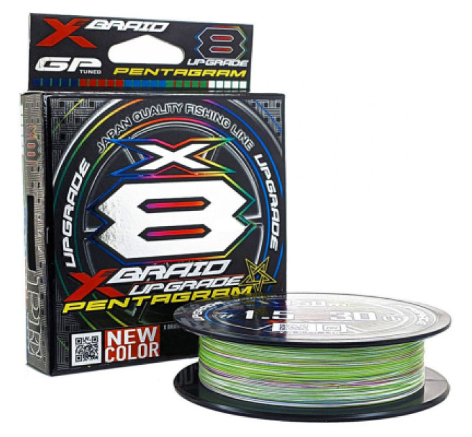 YGK Шнур YGK X-Braid Upgrade X8 Pentagram 150m 0.6/0.128mm 14lb/6.3kg (5545.04.24)