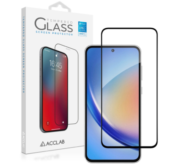 ACCLAB Скло захисне ACCLAB Full Glue Samsung A35 Black (1283126588778)