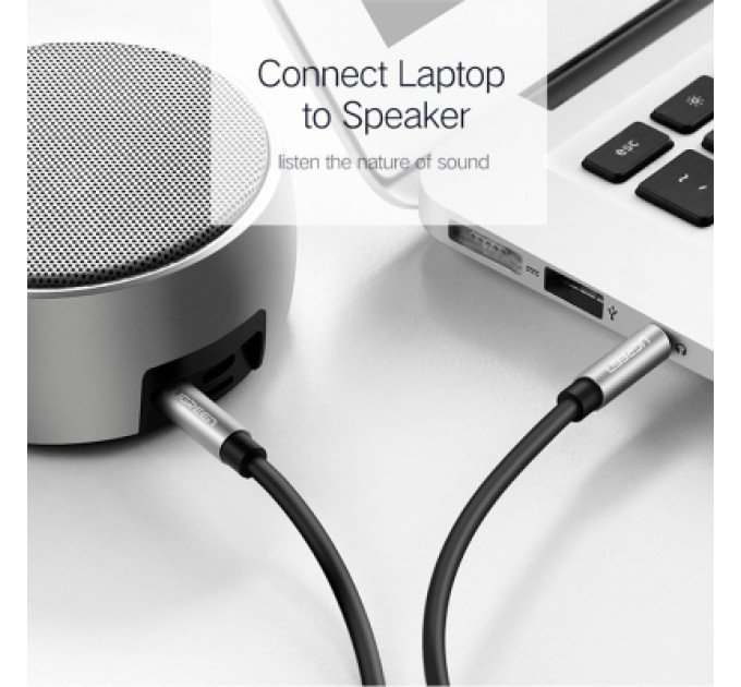 Ugreen Кабель мультимедійний 3.5mm M to 3.5mm M 0.5m AV119 black Ugreen (10732)