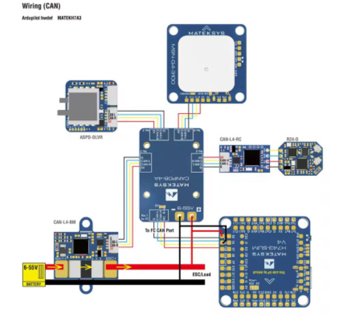 MATEK Політний контролер (FC) MATEK H743-SLIM-V4 (H743SLIMV4)