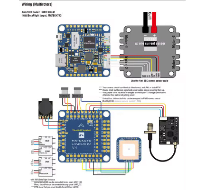 MATEK Політний контролер (FC) MATEK H743-SLIM-V4 (H743SLIMV4)