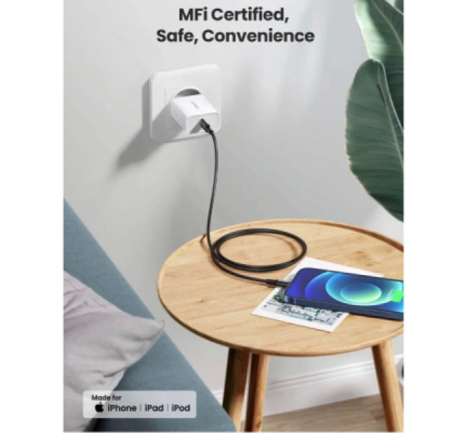 Ugreen Дата кабель USB-C to Lightning 2.0m 3A US171 black UGREEN (60752)