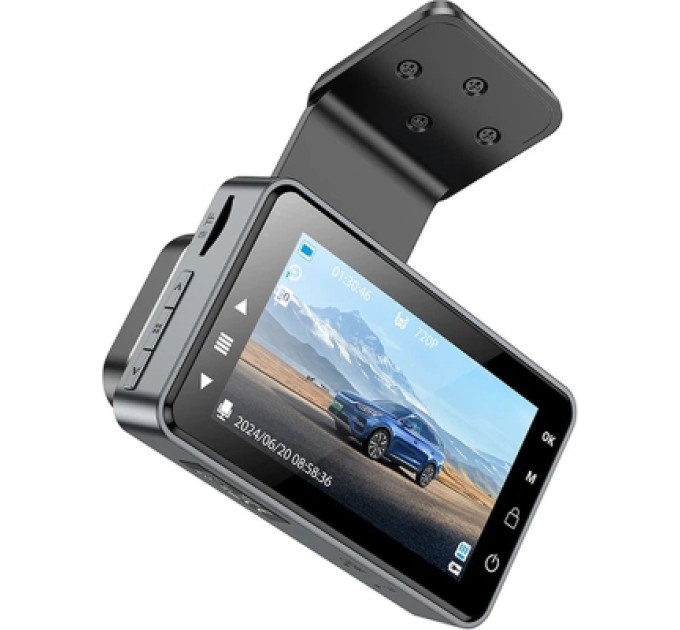 HOCO Відеореєстратор HOCO DV9 3-inch screen driving recorder (720P) Metal Gray (6942007633345)