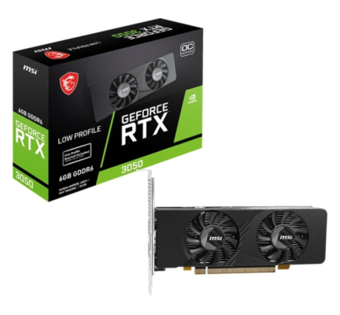 MSI Відеокарта MSI GeForce RTX3050 6Gb LP E OC (RTX 3050 LP E 6G OC)