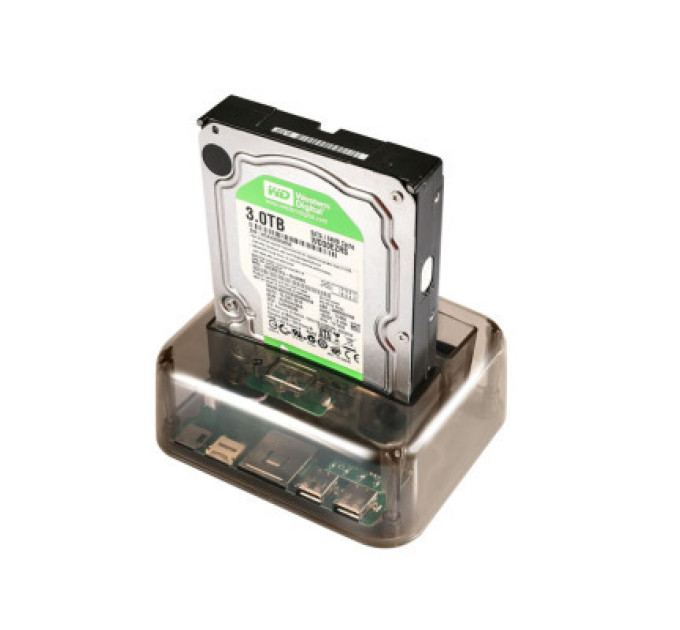 Dynamode Док-станція для накопичувачів Dynamode 2*HDD 2,5"/3,5" SATA /IDE/SSD - USB3.0, 2 x USB 2.0, SD/TF/M2 (DM-CAD-S8)