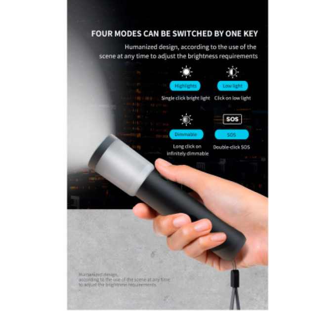 Xiaomi Ліхтар Xiaomi Jimihome Flashlight Black (JM-G3801)