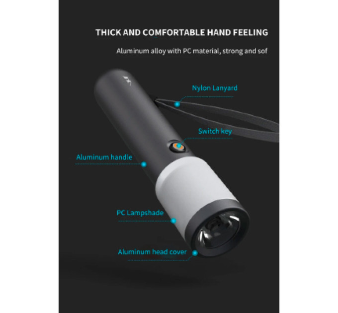 Xiaomi Ліхтар Xiaomi Jimihome Flashlight Black (JM-G3801)