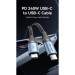 Vention Дата кабель USB 2.0 C Male to C Male 240W Cable 1.5M Black Aluminum Alloy Type VENTION (TREBG)