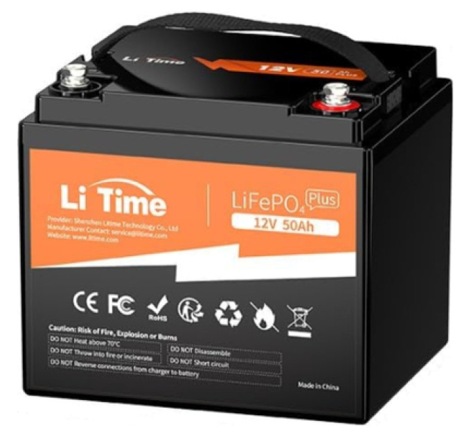 Litime Батарея LiFePo4 Litime 12.8V-50Ah 640Wh (L12V50-BASIC-4-A38)
